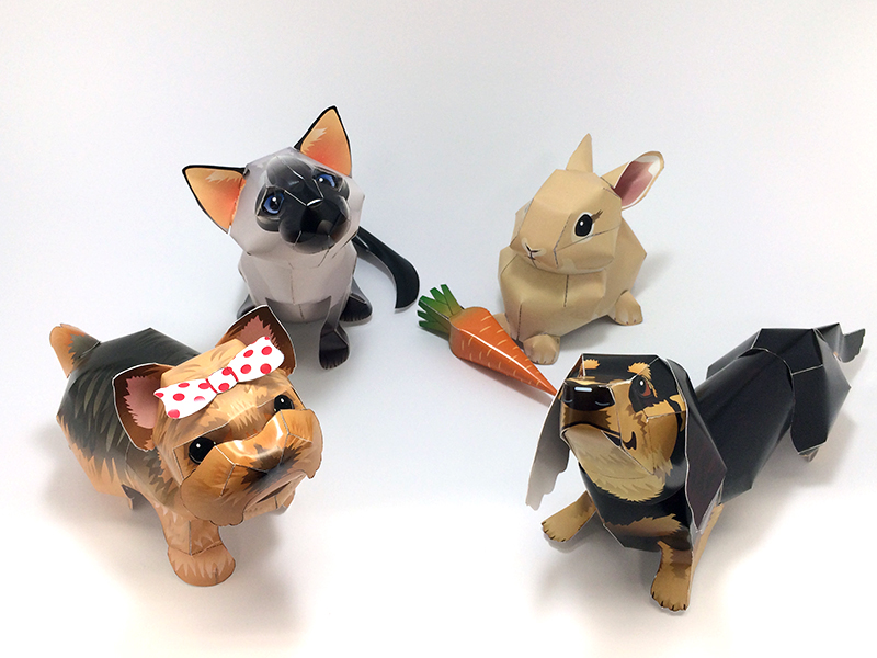 PaperDesign DOG CAT RABBIT